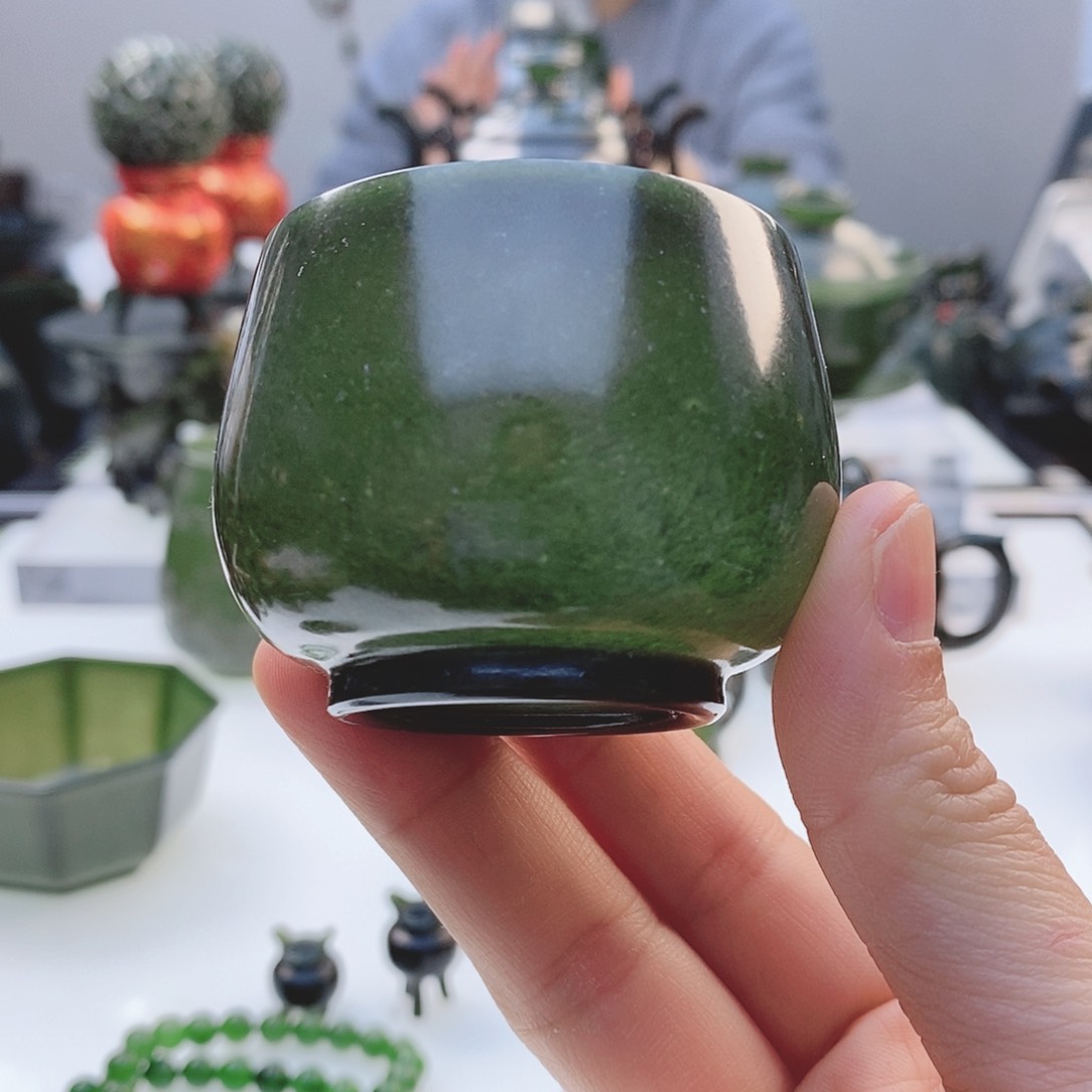 和田玉（青玉）把件未镶嵌乐*