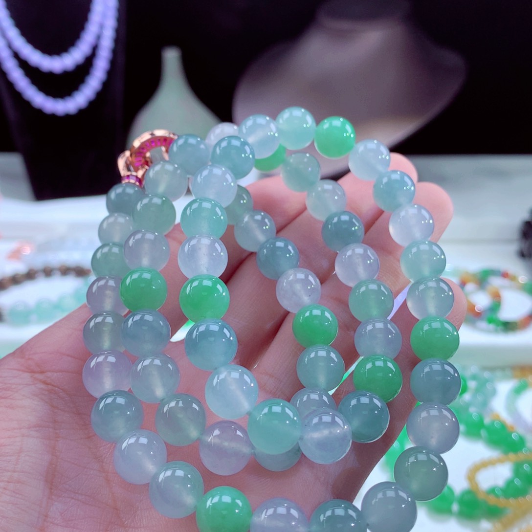 翡翠颈饰未镶嵌卡10mm