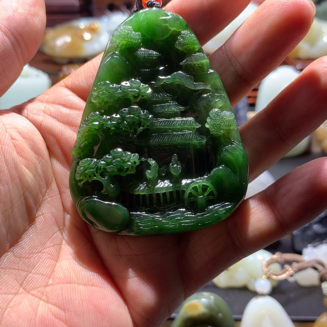 p***g和田玉未镶嵌挂件