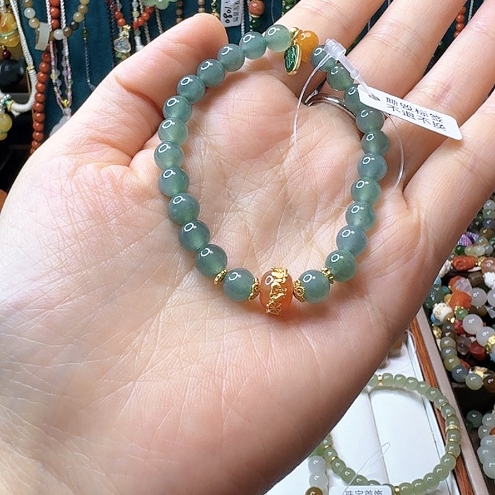 翡翠手链未镶嵌翡翠手串