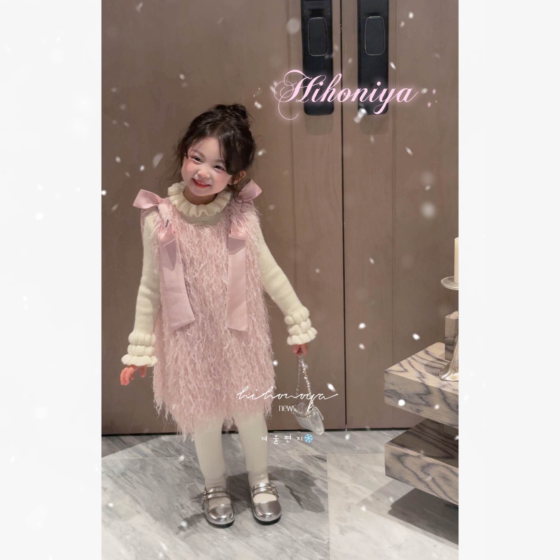 【樱花雨】六Hihoniya~2025冬宝宝法式甜美流苏生日加绒背心裙