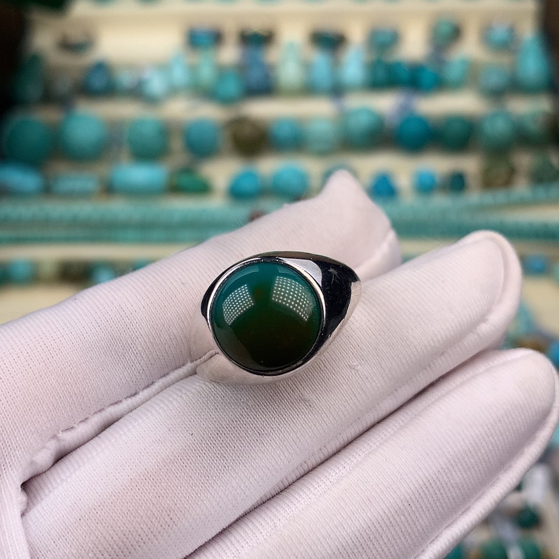 绿松石银S925镶嵌珠宝奇石