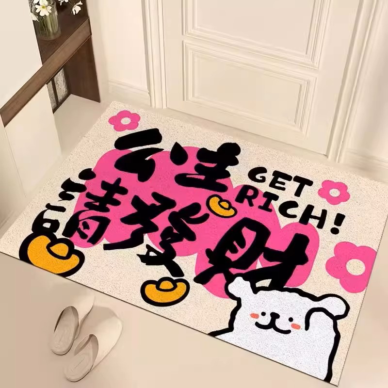 A012【50*80cm】硅藻泥入户门垫喜庆玄关厨房浴室防滑免洗地毯地垫