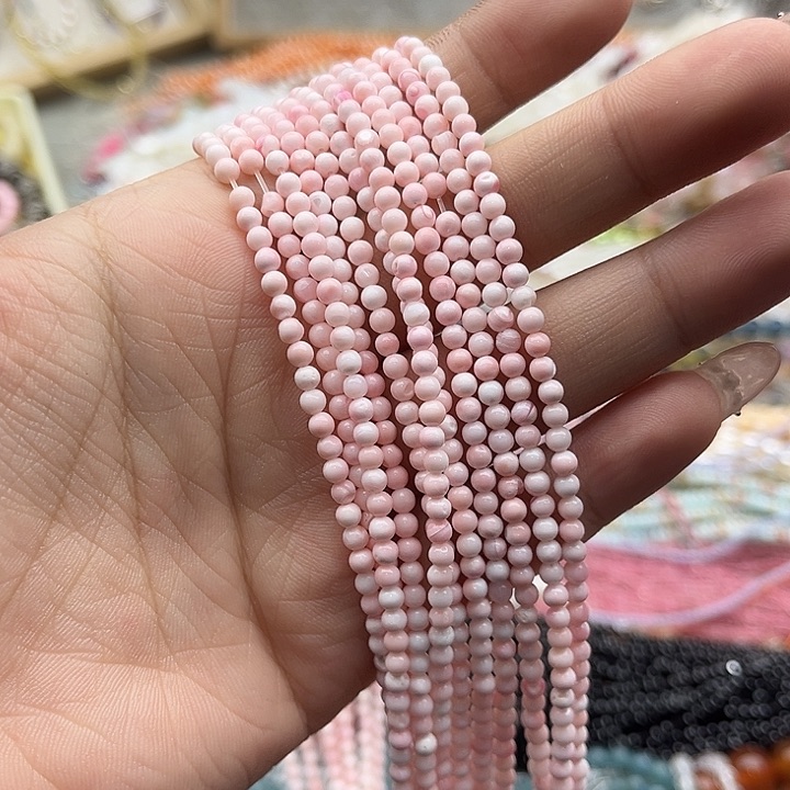 玛瑙/玉髓珠宝半成品未镶嵌一条3mm左右女王 贝