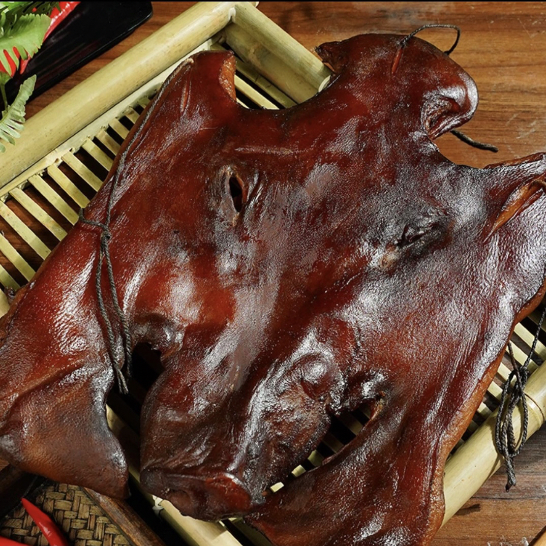 【阿Q村长】江西新余农家腊味烟熏腊猪脸