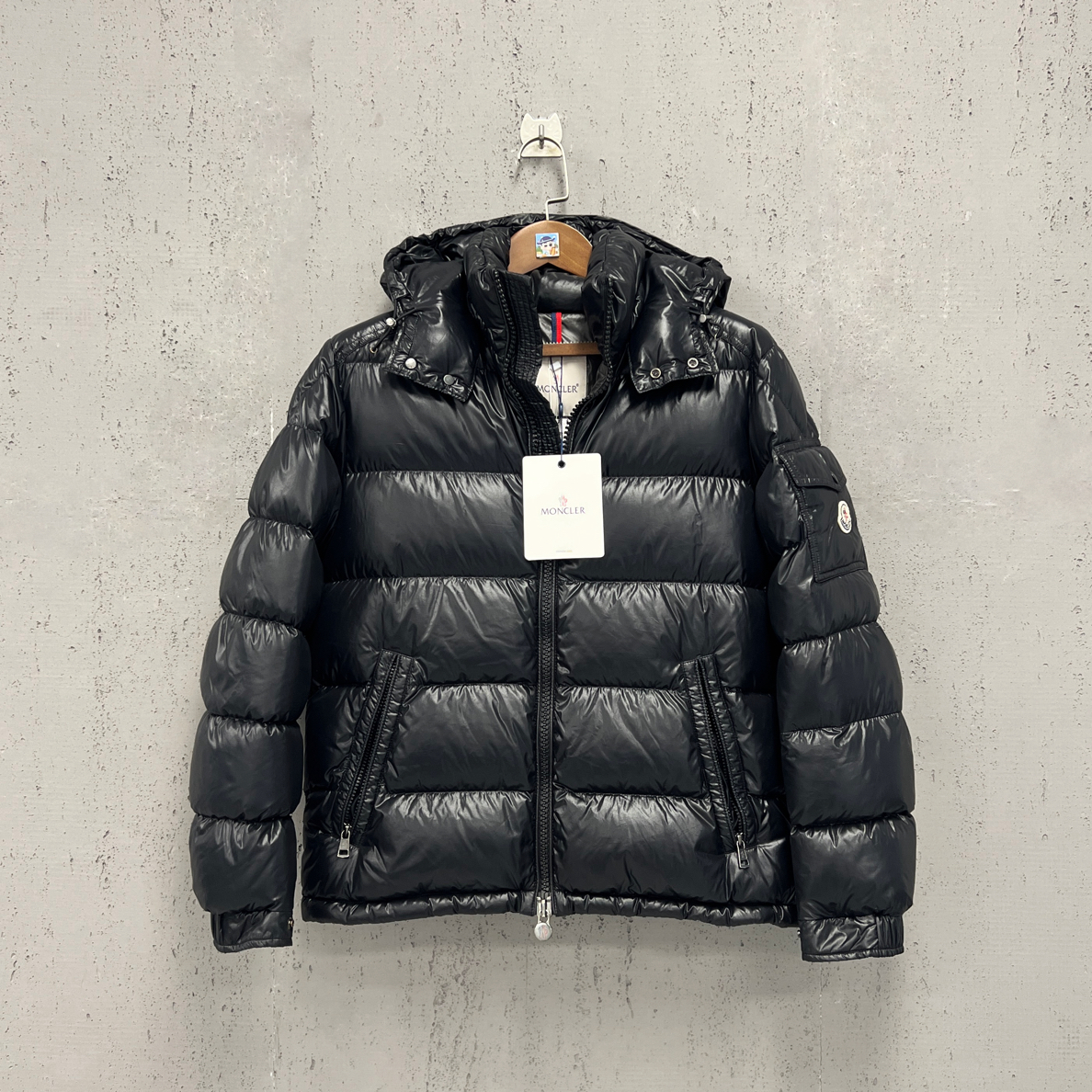 99新 MONCLER moncler蒙口maya黑色厚款羽绒服2码