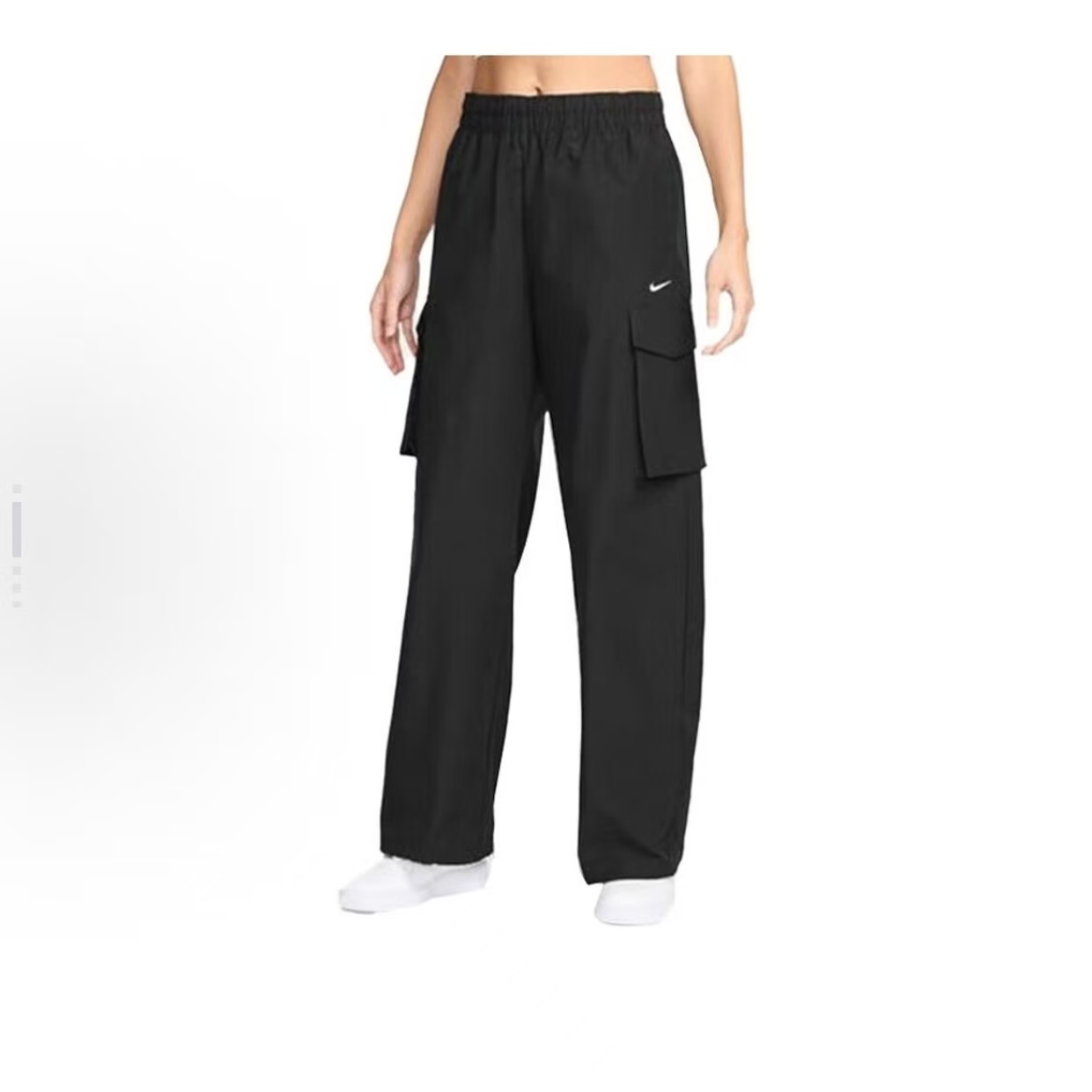 Nike 梭织纯色舒适休闲裤 女款 黑色 HM6977010