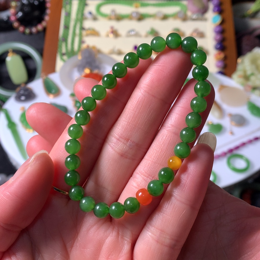 和田玉（碧玉）手串未镶嵌SL0001