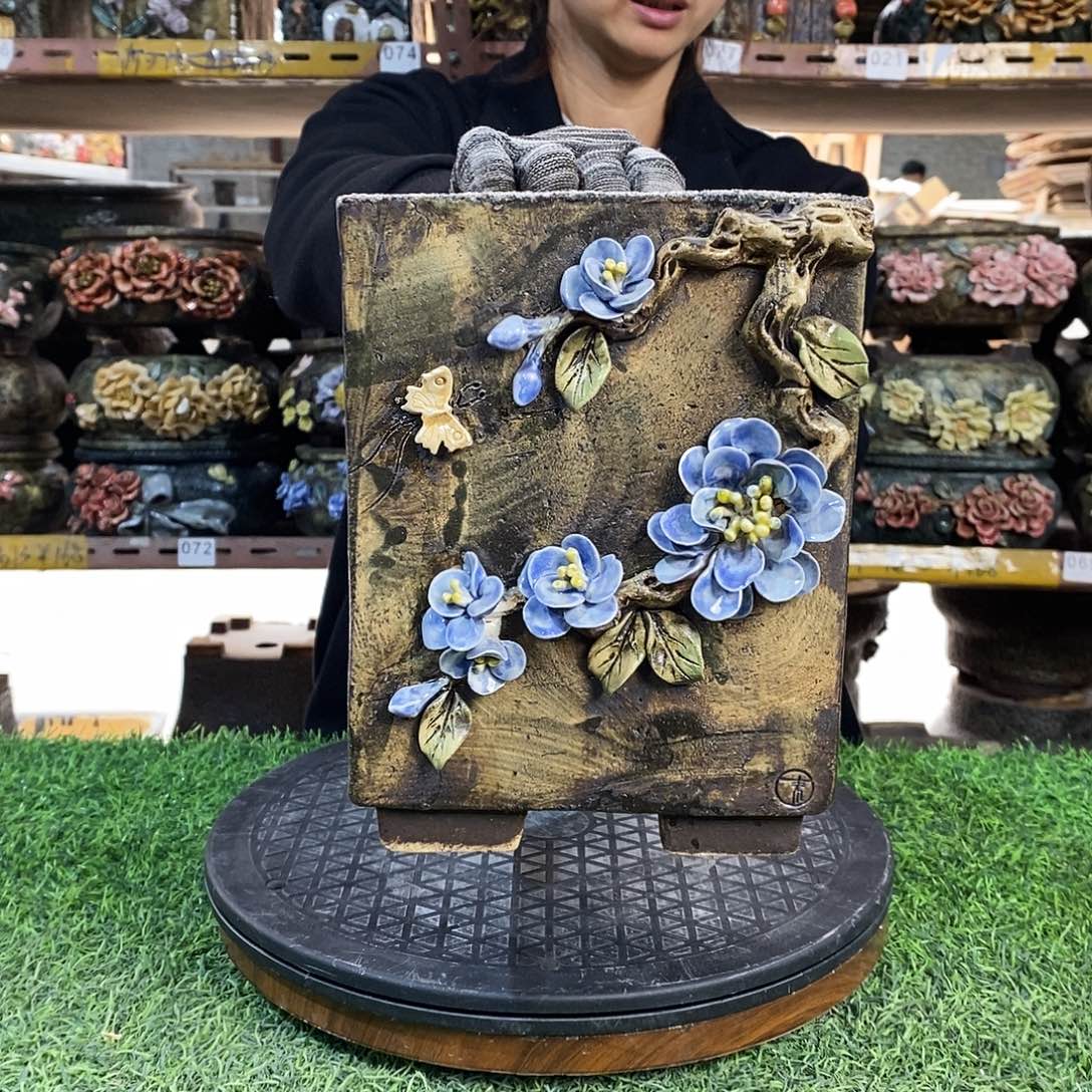 红陶青藤花器多肉花盆