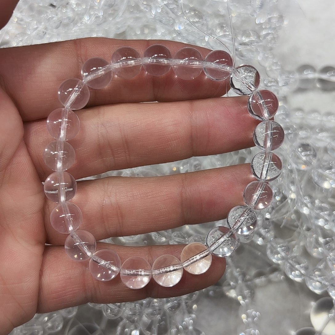 水晶手链未镶嵌卡9白水