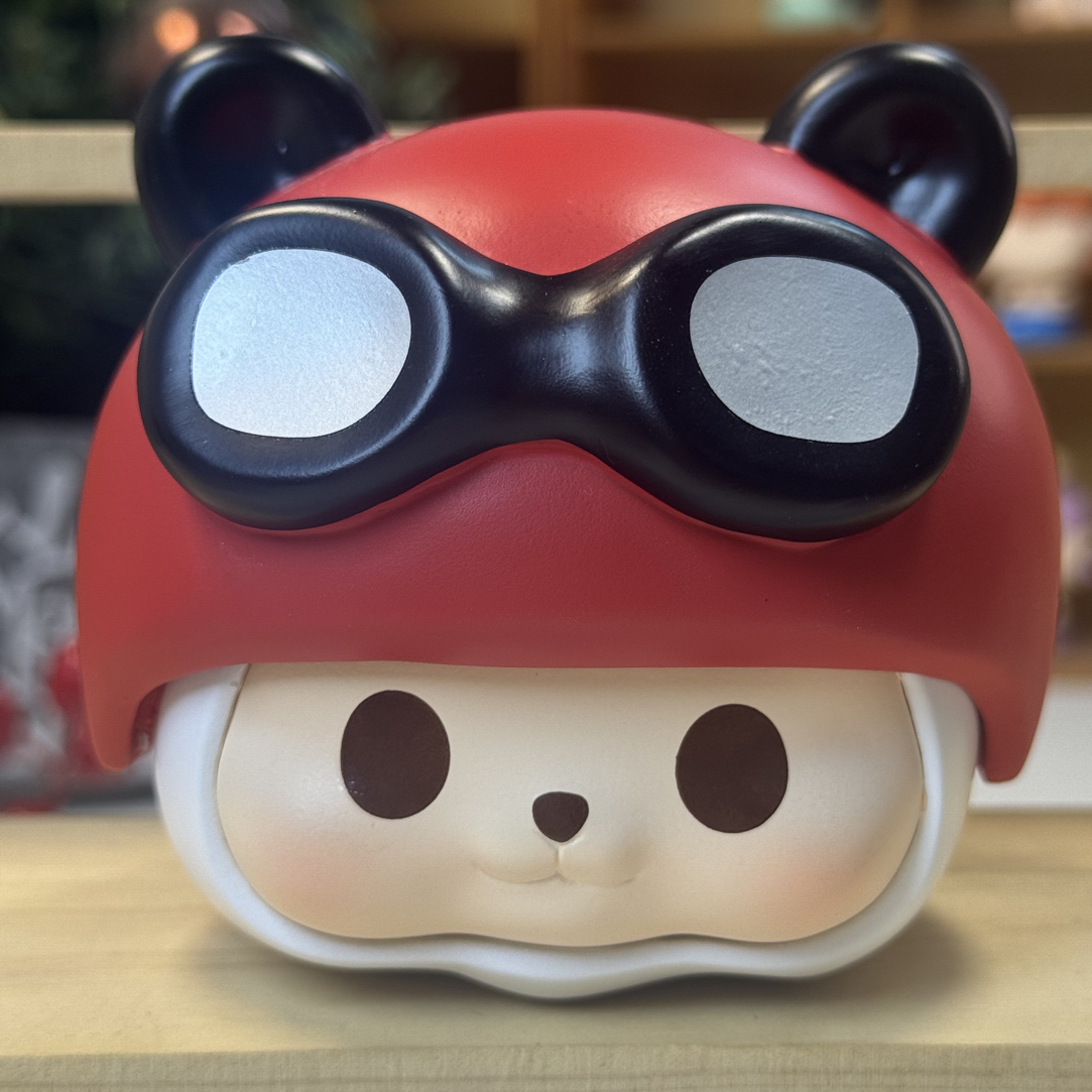 【默认微瑕】熊猫飞行员树脂潮玩