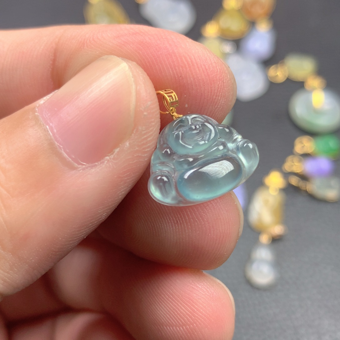 【闪购商品】颈饰18K金镶嵌翡翠翡翠