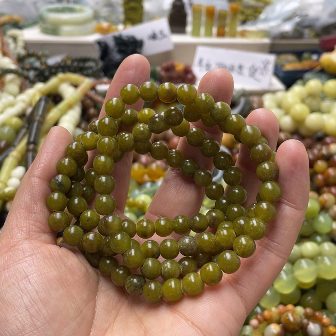 蛇纹石玉手链未镶嵌