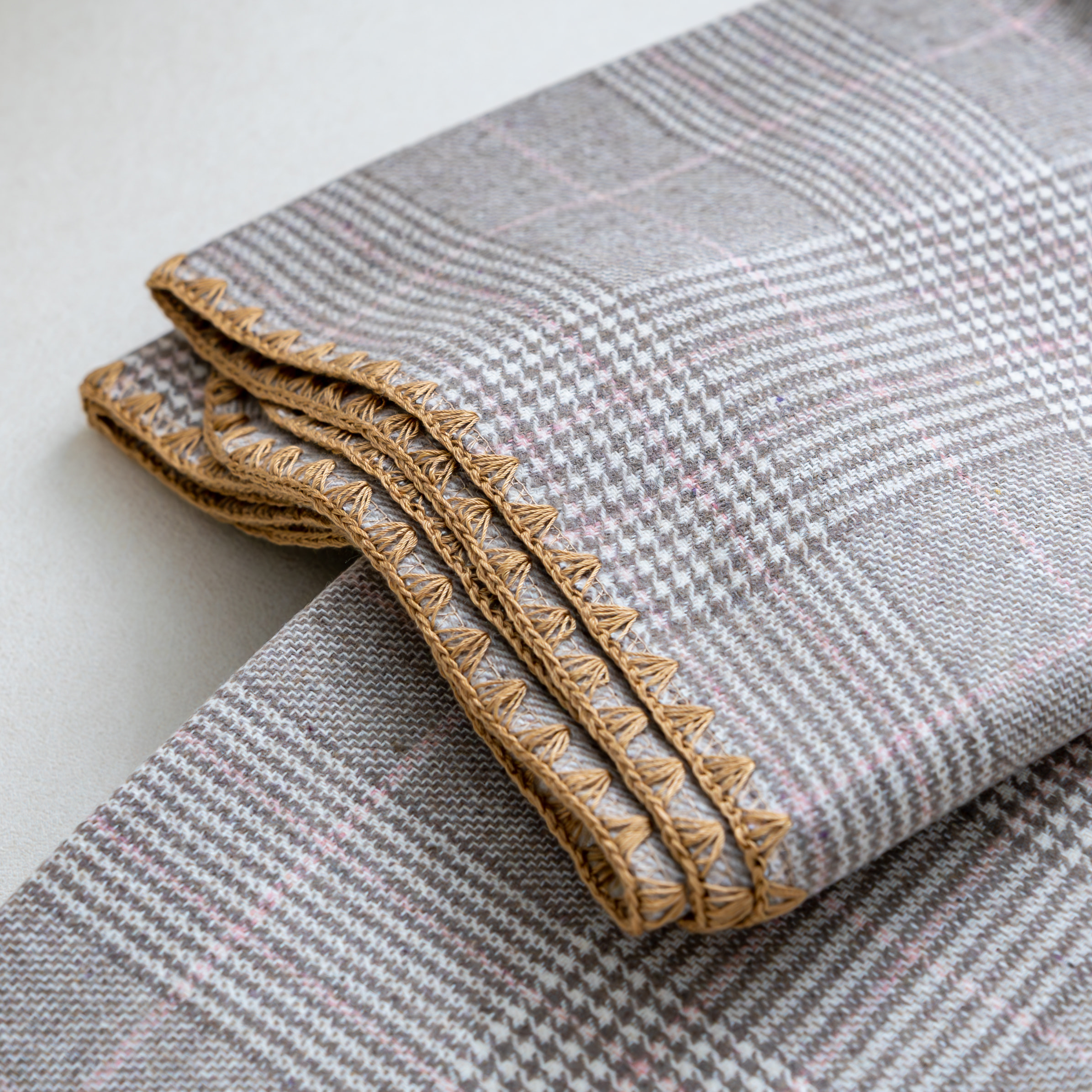 专享【京かわ会社】绒毯150*200cm千鸟格-灰