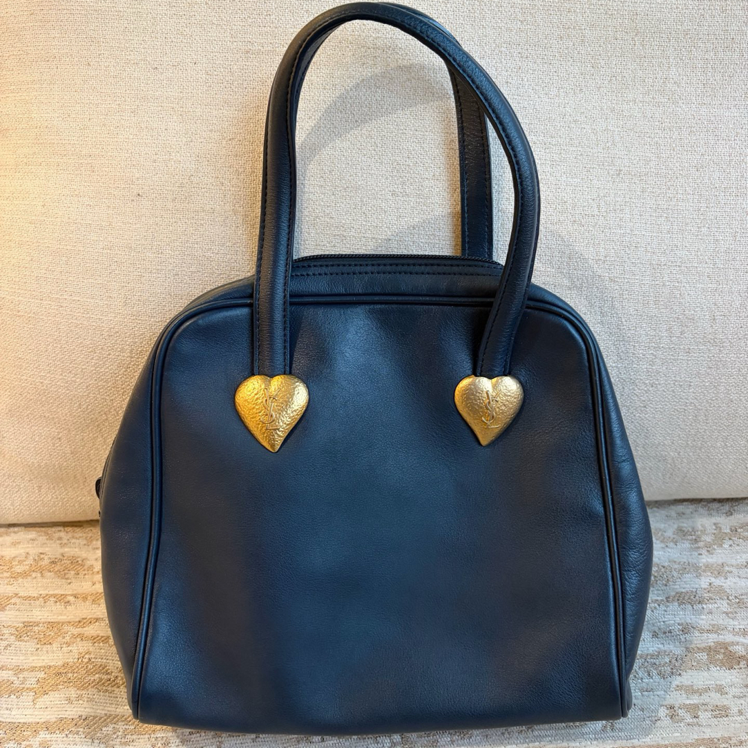 95新 YSL/圣罗兰 95新-中古vintage爱心金扣手提包饭盒包