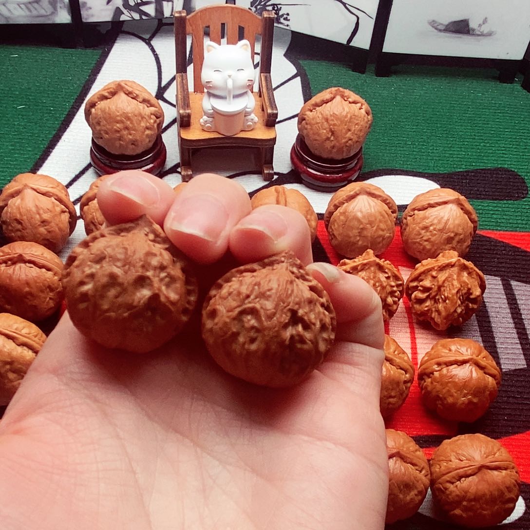 文玩核桃吊坠水**蓝桃心板栗