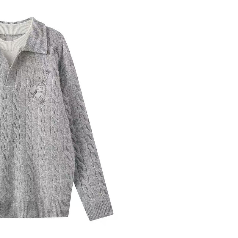 【N*T假两件针织毛衣】 国潮孤品长袖卫衣 男女同款 默认微瑕