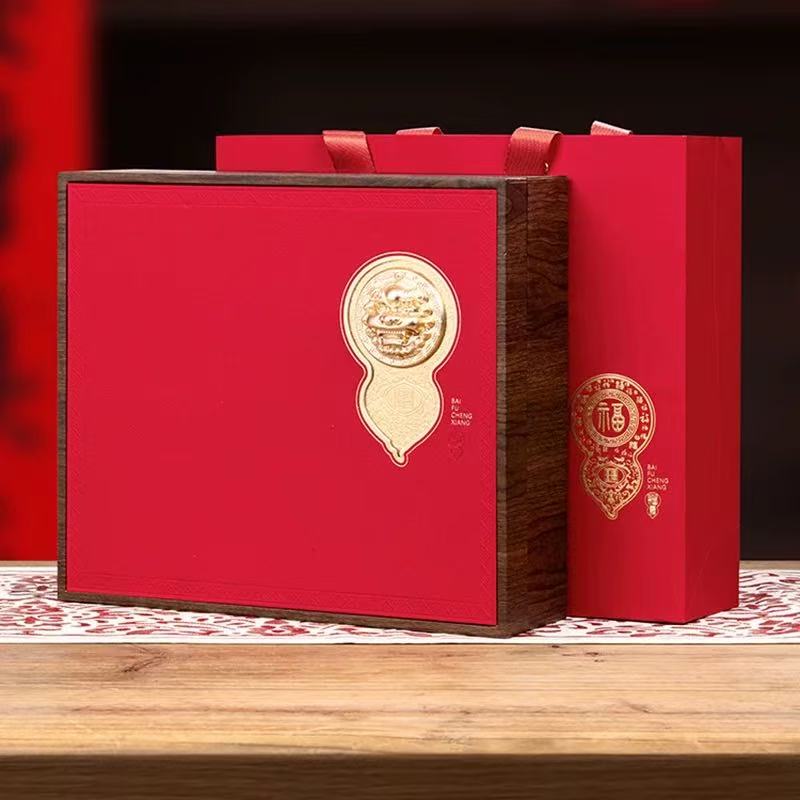 岩茶乌龙茶大红袍 12罐装 醒狮百福呈祥茶叶礼盒装 过节送礼