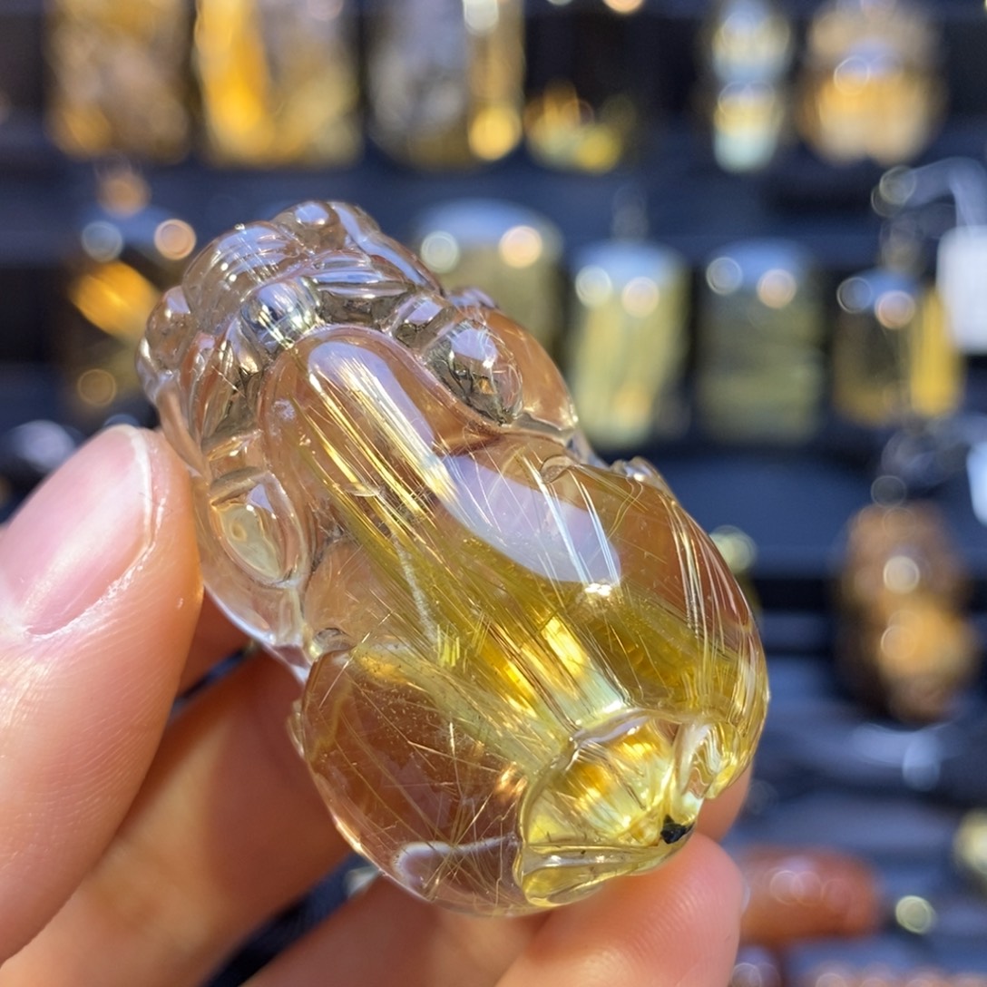 颈饰未镶嵌水晶钛晶貔貅吊坠