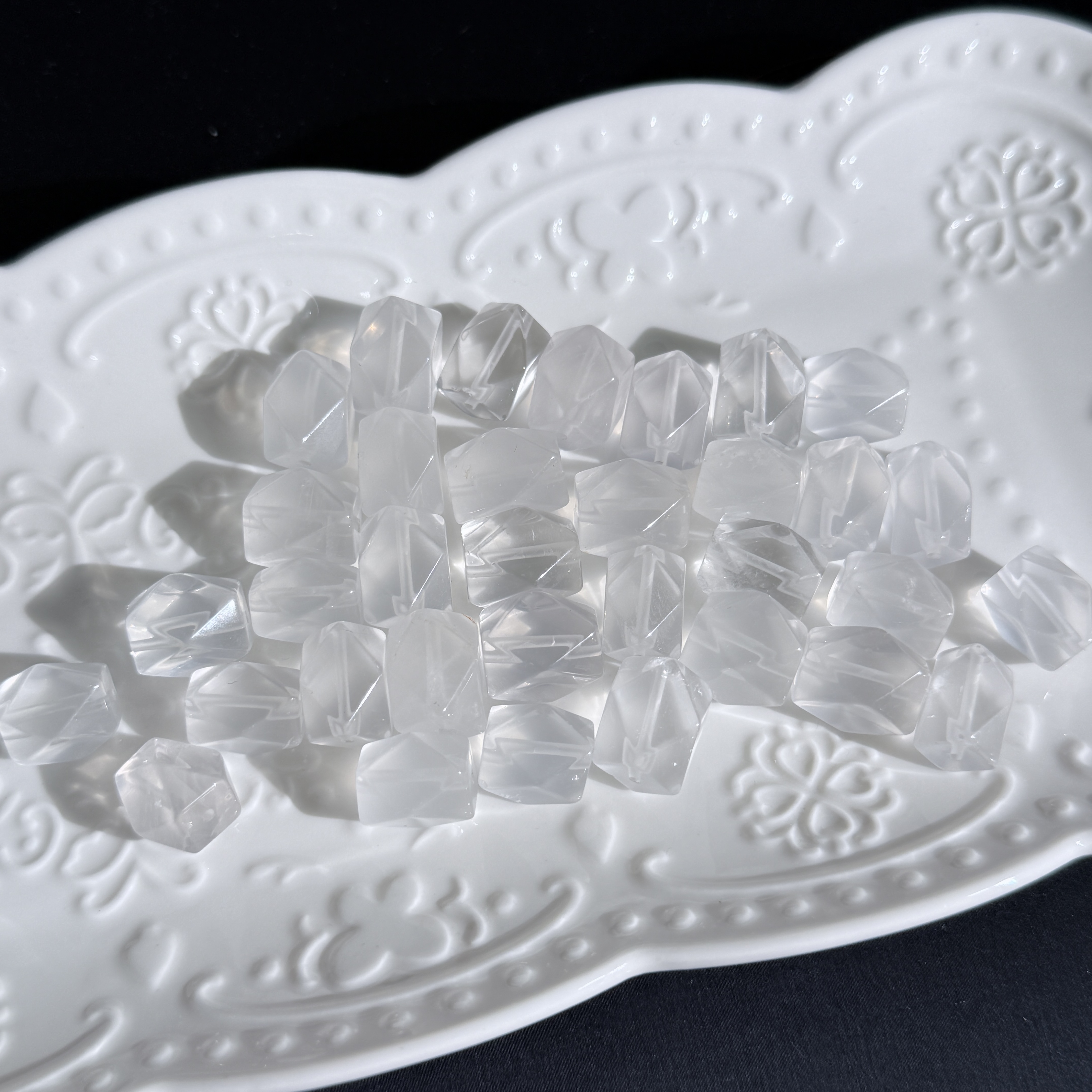 DIY配件白水晶切面9mm+随形O132摆件多样性发一