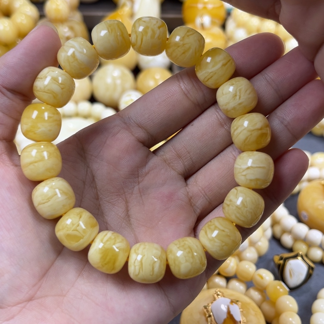 手串琥珀未镶嵌同料13+mm