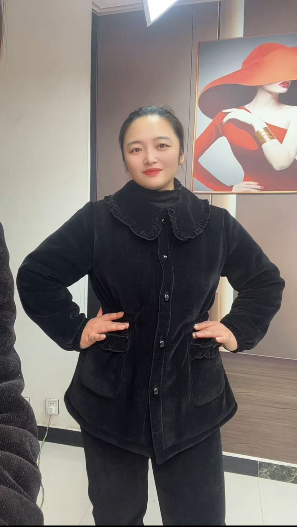 M13保暖娃娃领金丝睡衣网红秋冬家居服套装百搭女冬季