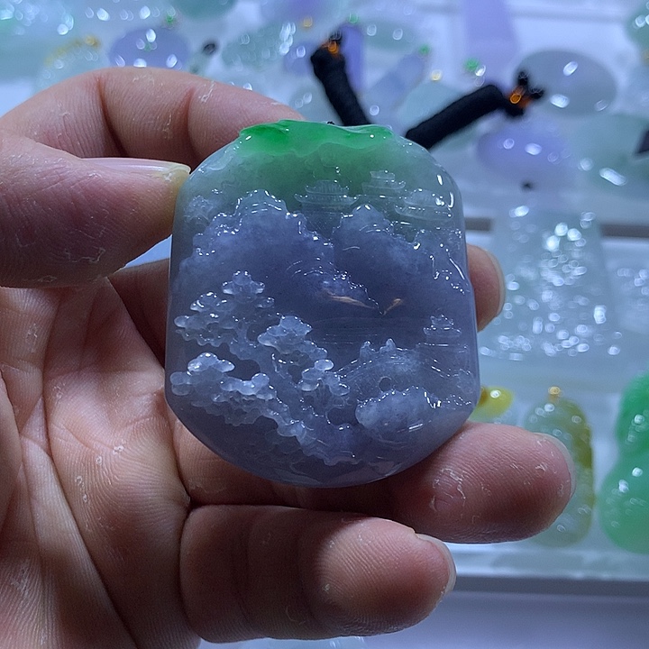 翡翠未镶嵌颈饰天然翡翠A货吊坠