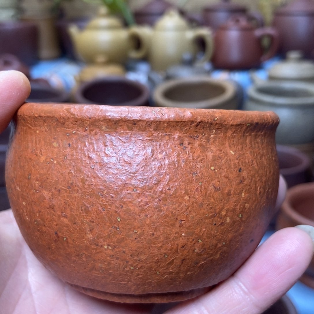 茶杯紫砂八目手工杯