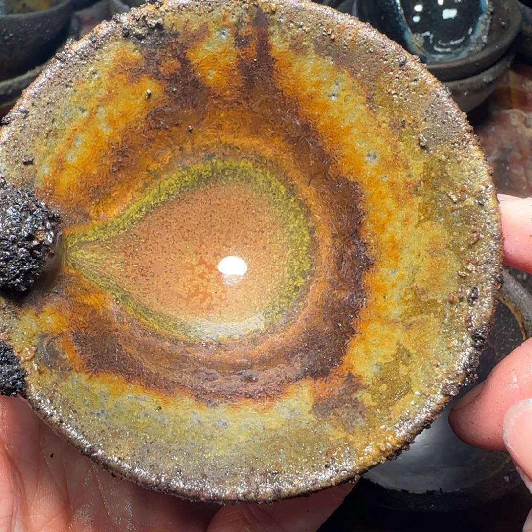 一***杯柴烧建盏茶盏茶杯91