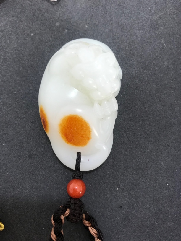 新疆和田玉貔貅手把