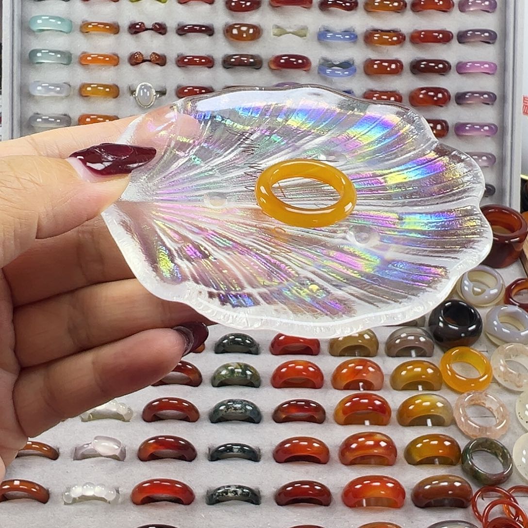 玛瑙/玉髓未镶嵌戒指A12不退换18.2港18