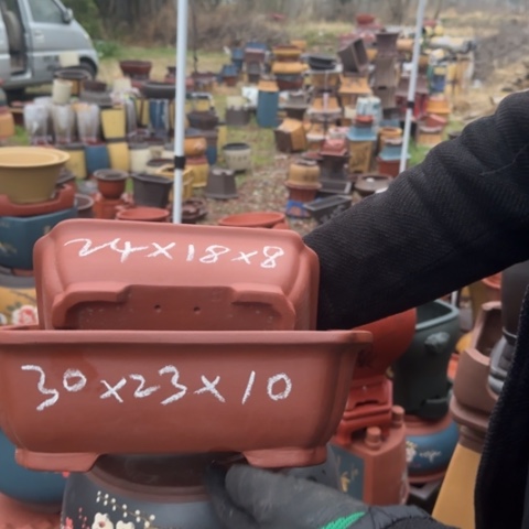 红陶紫砂花盆盆景盆栽