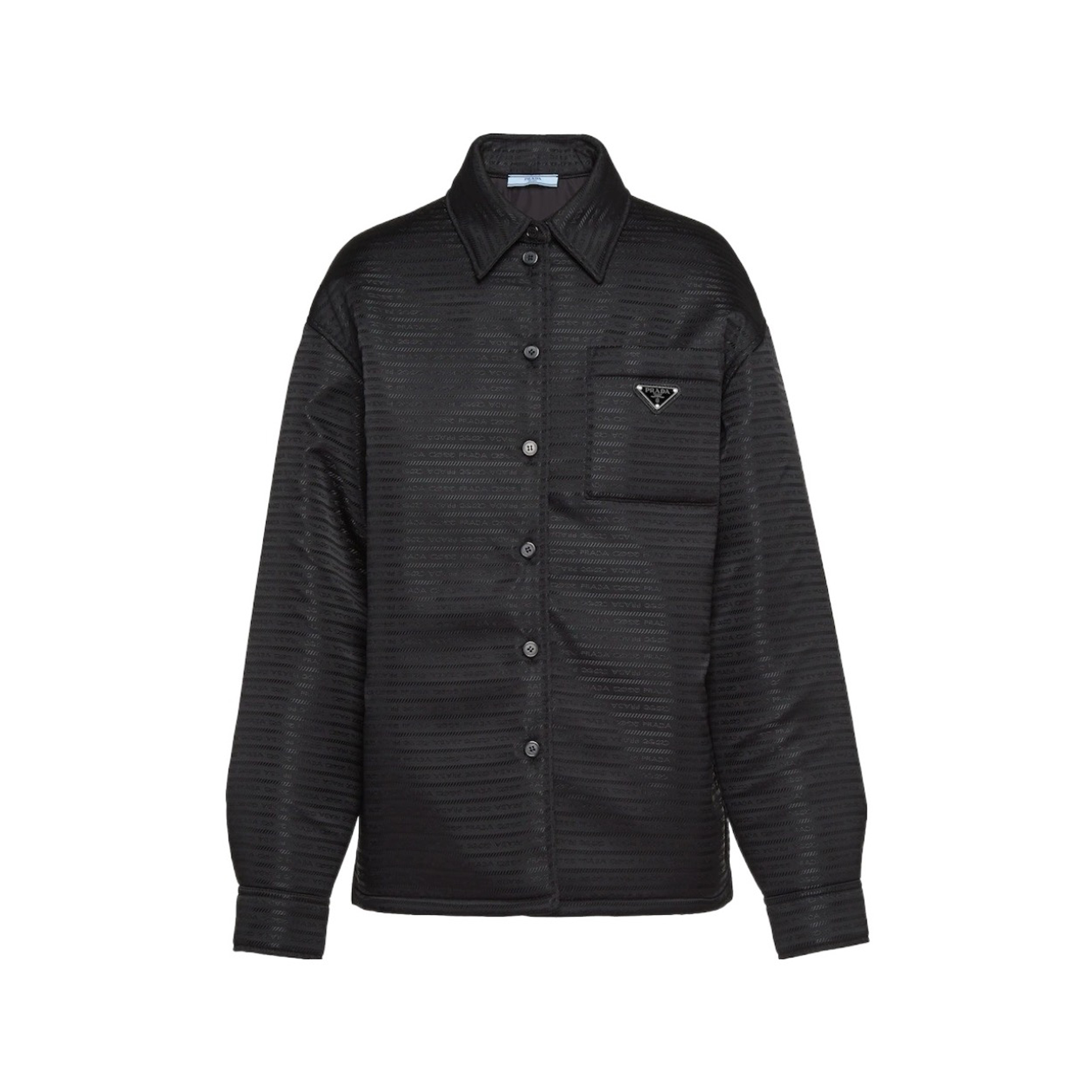 未使用 Prada/普拉达 金属徽标系扣翻领长袖夹克外套