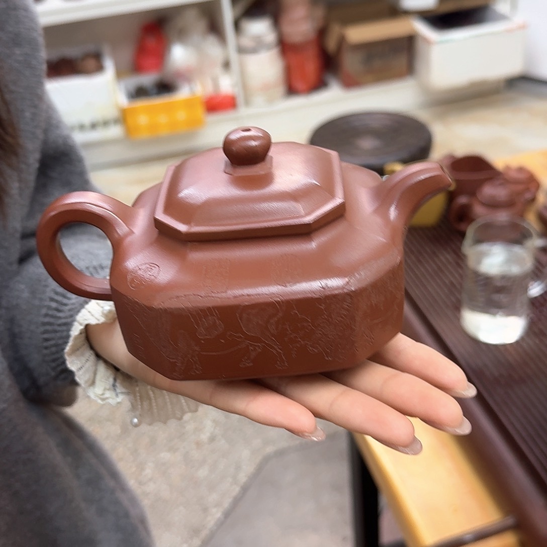 紫砂茶壶紫砂壶矮八方430cc
