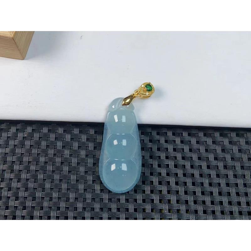 （聚宝严选）D0101老蓝水四季豆福豆吊坠精致气质妈妈款时尚精美