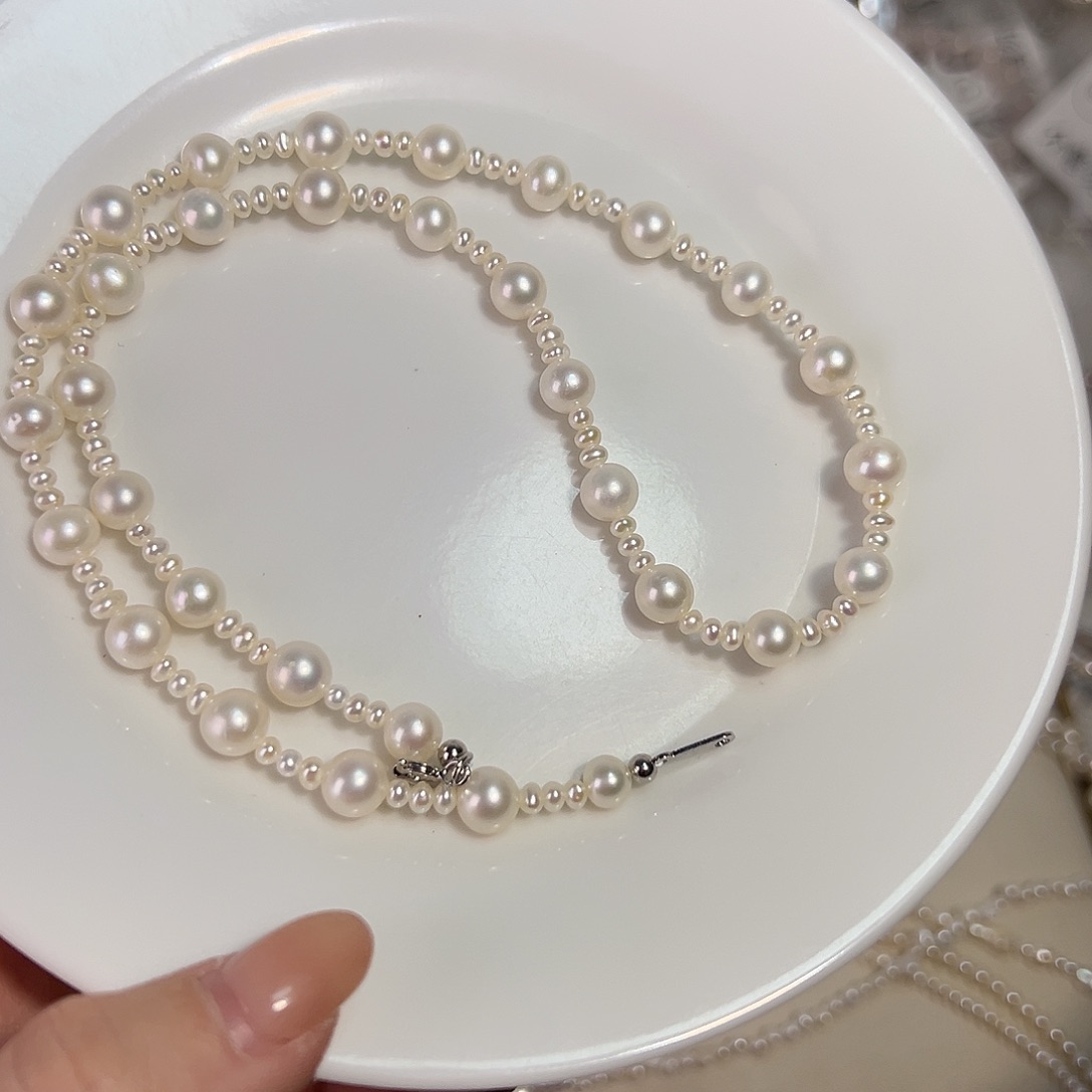 啵***仔淡水珍珠设计款珠宝合金