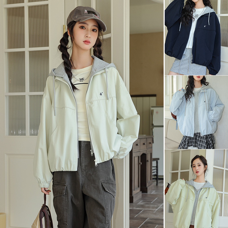 骄骄虎女童外套2025秋季新款女大童时尚青少年休闲连帽上衣7309