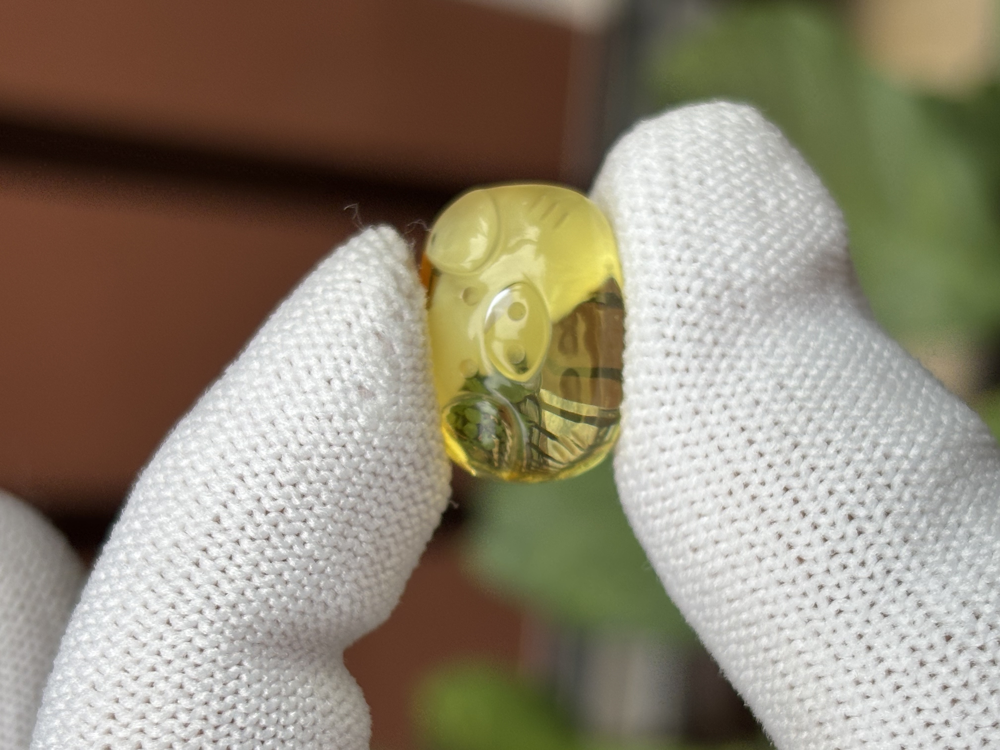 5529天然蜜蜡琥珀猪头配饰18.1x12.4x9.9mm