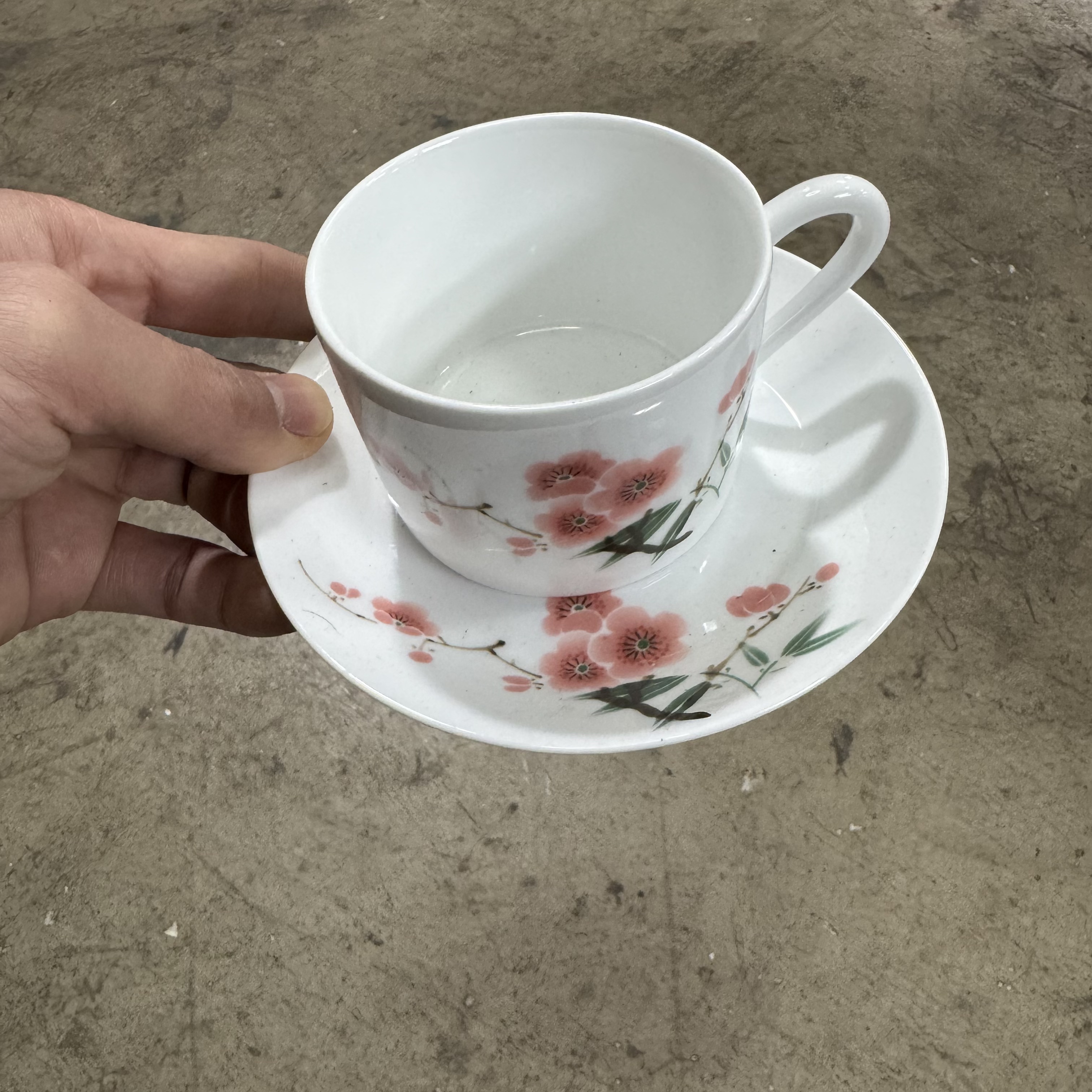 翠竹红梅咖啡杯套组