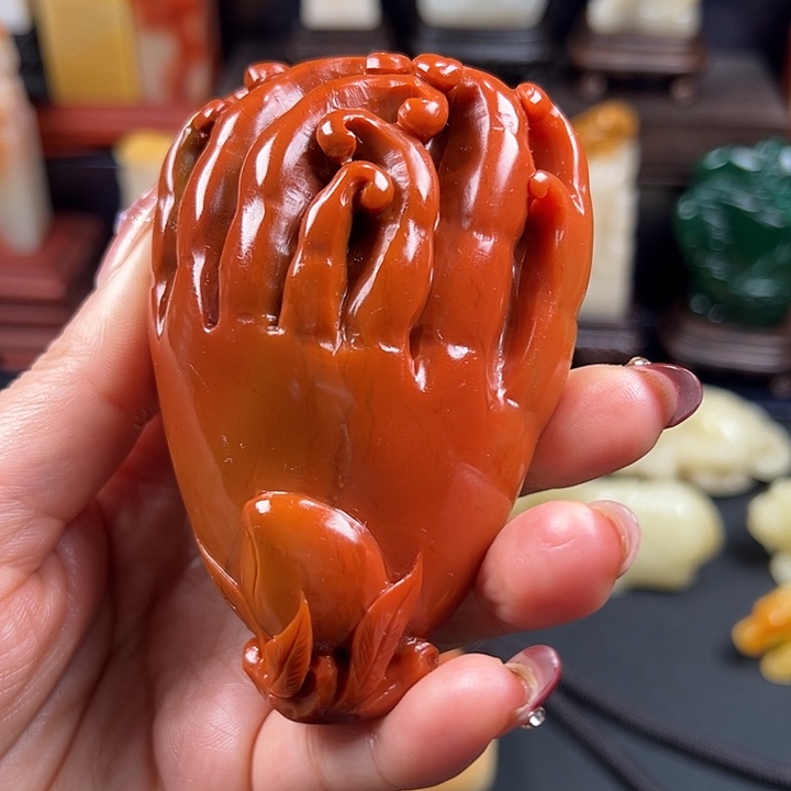 寿山石芙蓉石手把