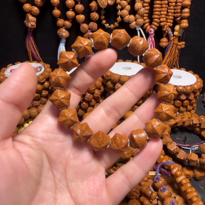 桃核手串幸运星手串