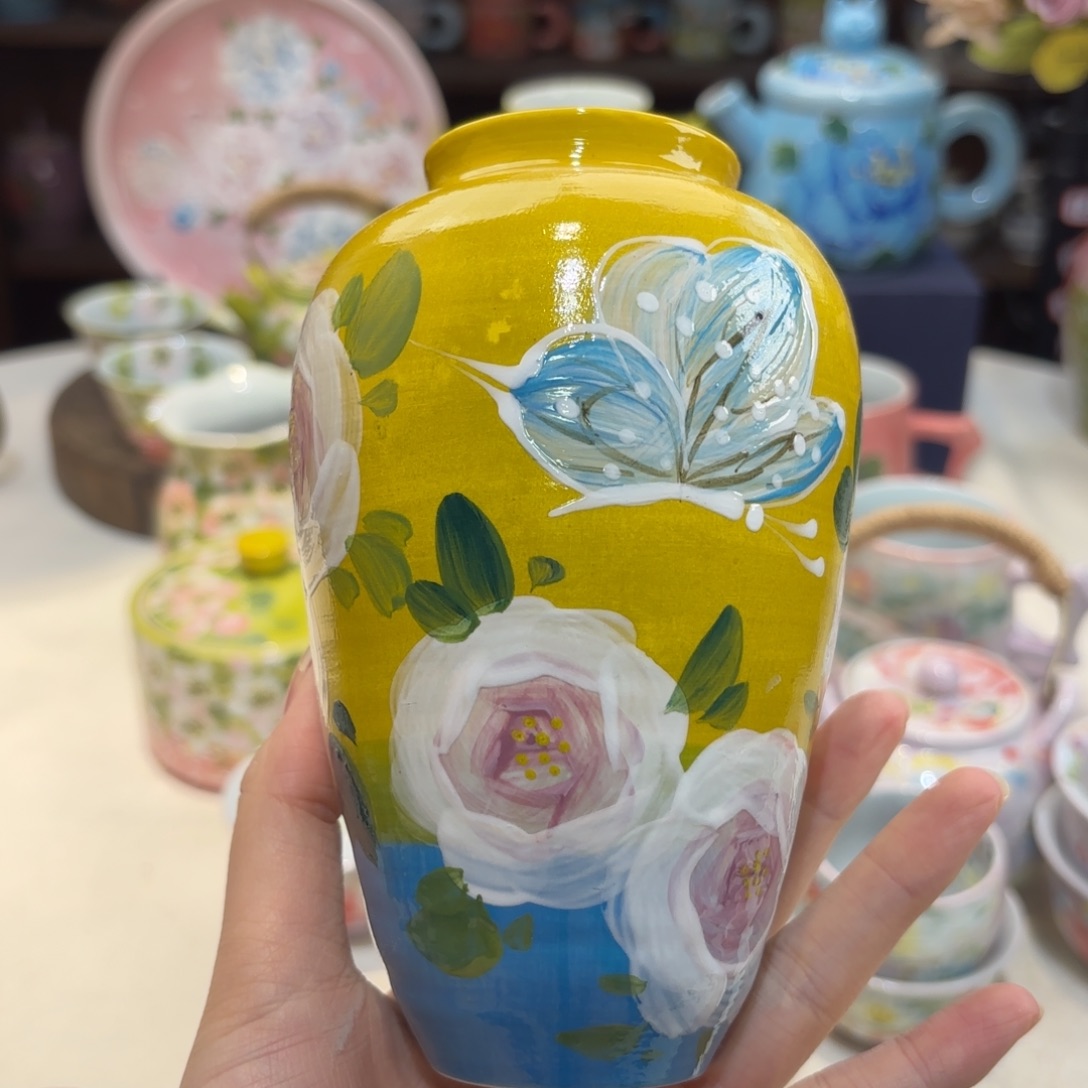 景德镇手绘高温釉下彩陶瓷茶具