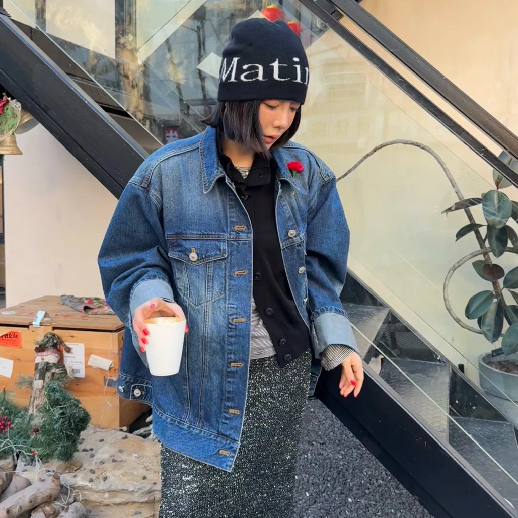 pushBUTTON 廓形 宽松版型 牛仔夹克