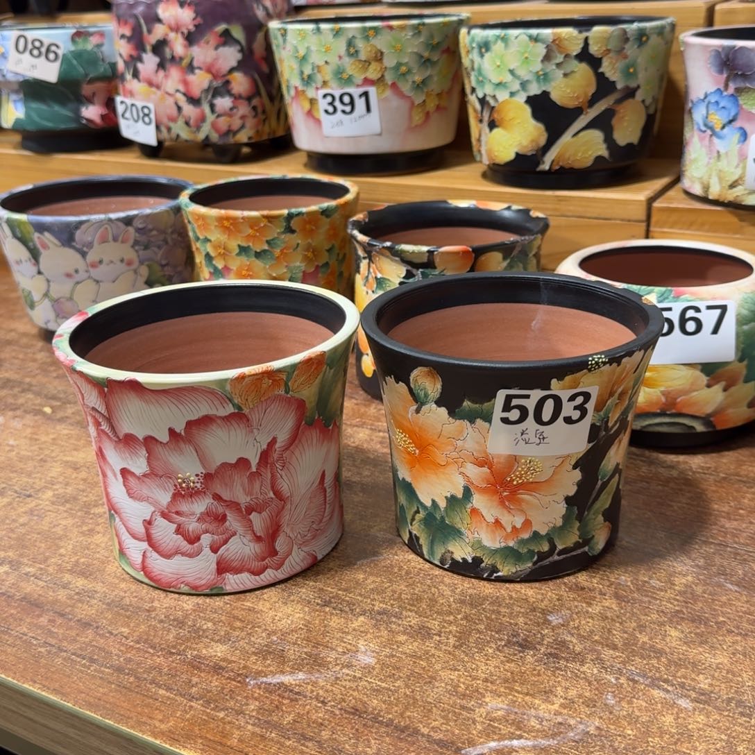 淡***定补差价链接花盆手绘花盆