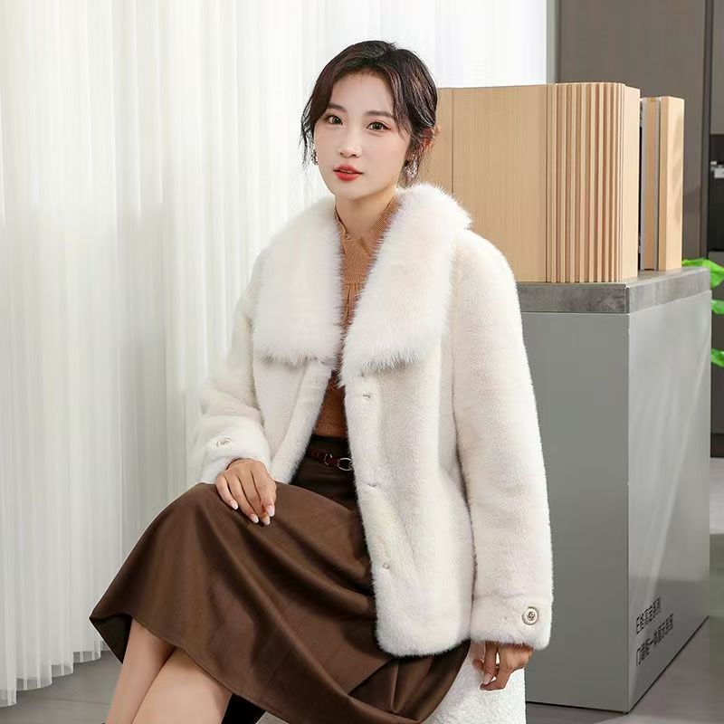 [古希专属]私人定制女士貂绒外套时尚设计毛领气质爆款推荐6101
