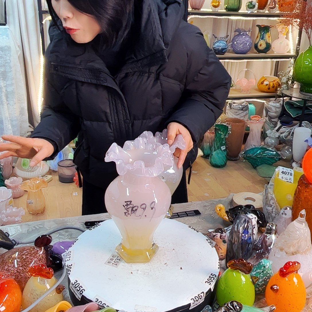招***叭瓶家悦美居琉璃摆件