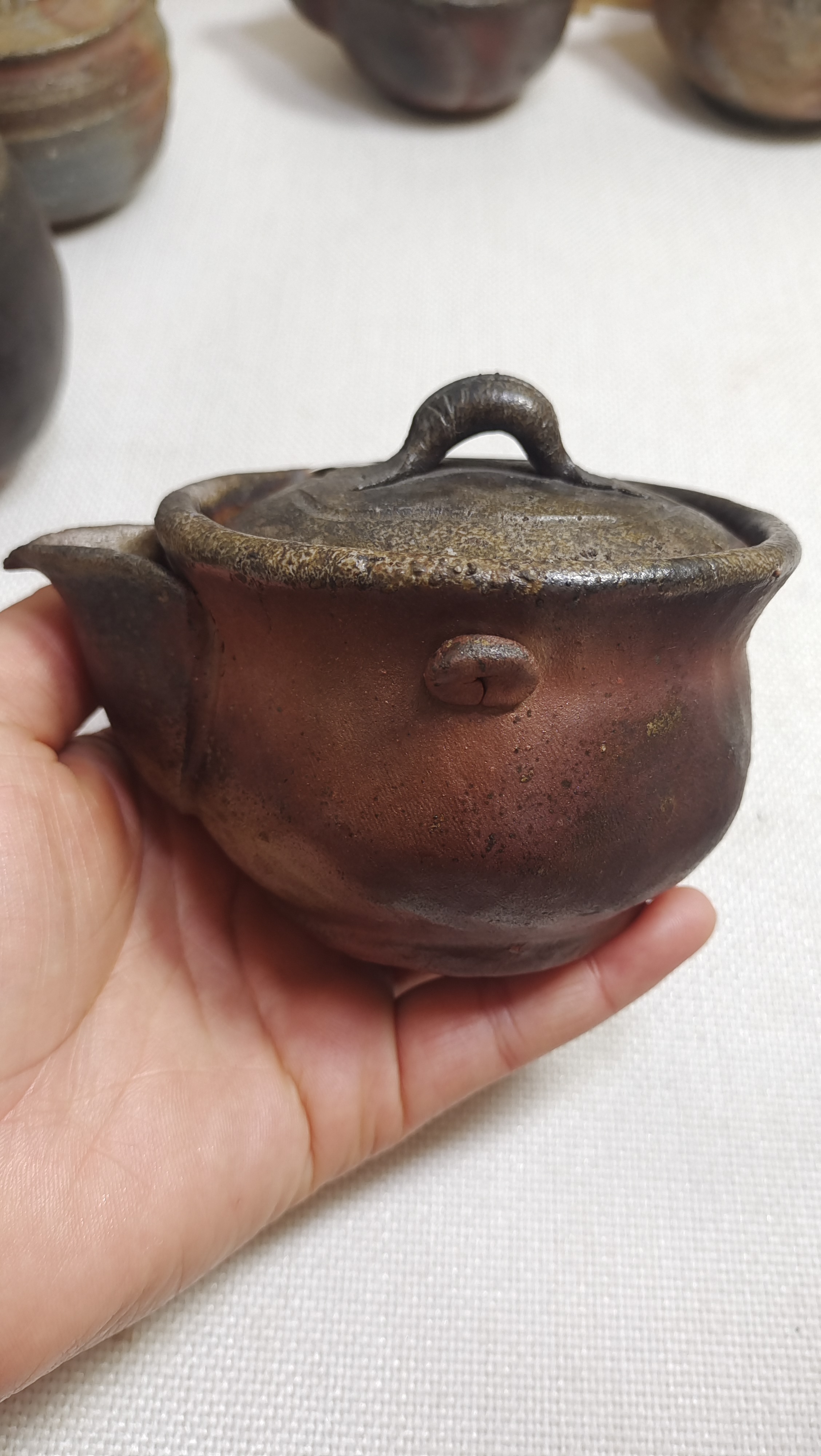 备前烧，宝瓶，落款自查