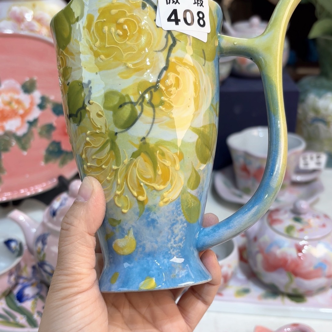 霞***景德镇手绘高温釉下彩陶瓷茶具