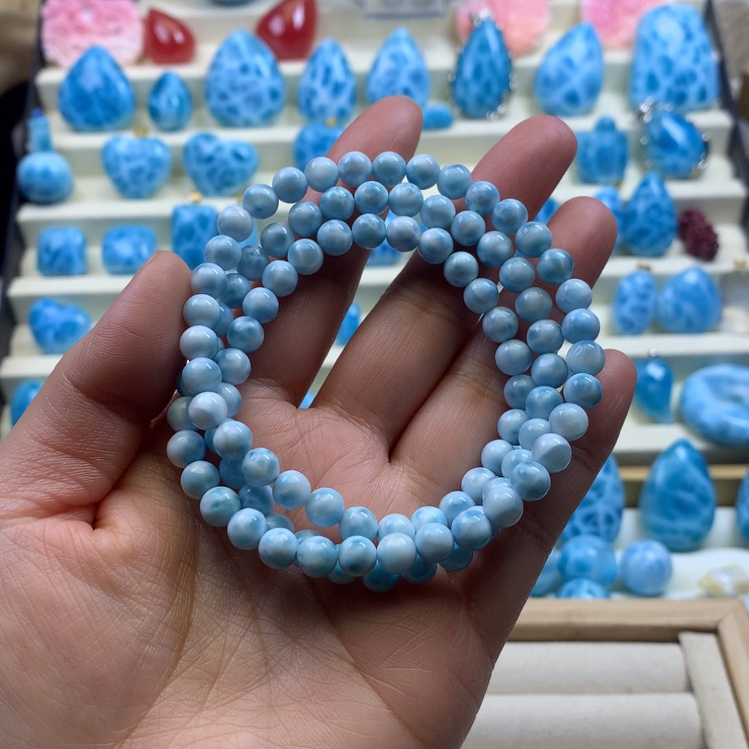 针钠钙石（海纹石）手链未镶嵌多圈