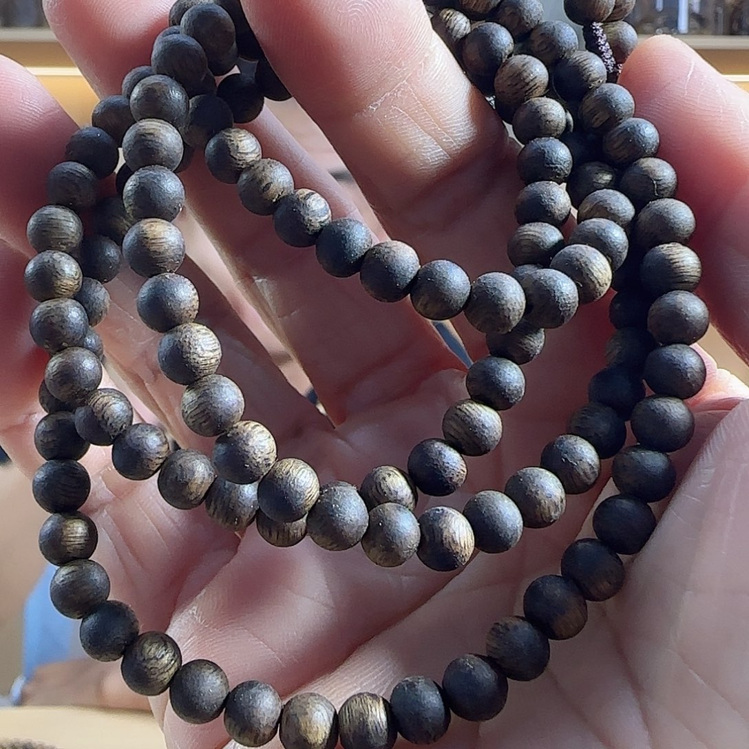 沉香沉香碎屑白露野生紫棋楠圆珠长串0.5/11克+多样性发一